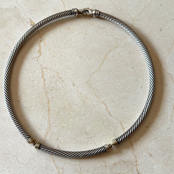 David Yurman Sterling Silver Two Tone Necklace